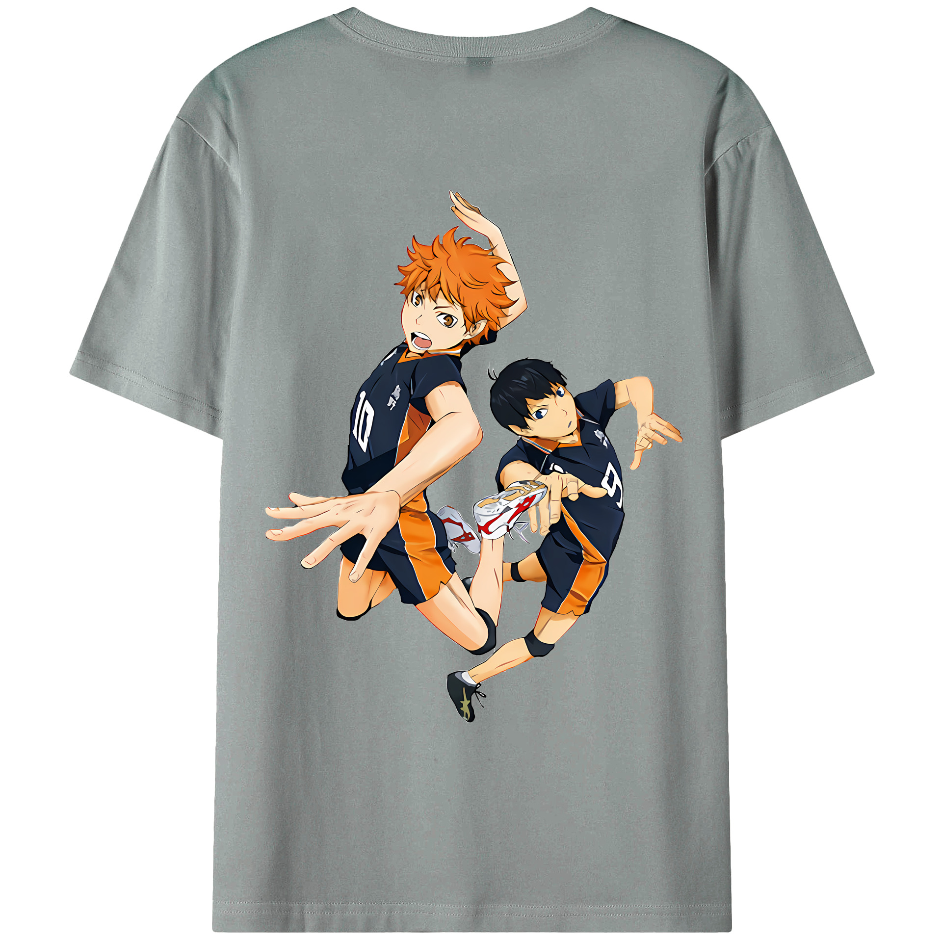 （画像用） ハイキュー!! Haikyu!! 綿100％ メンズ半袖Tシャツ（バックプリント） 通気性